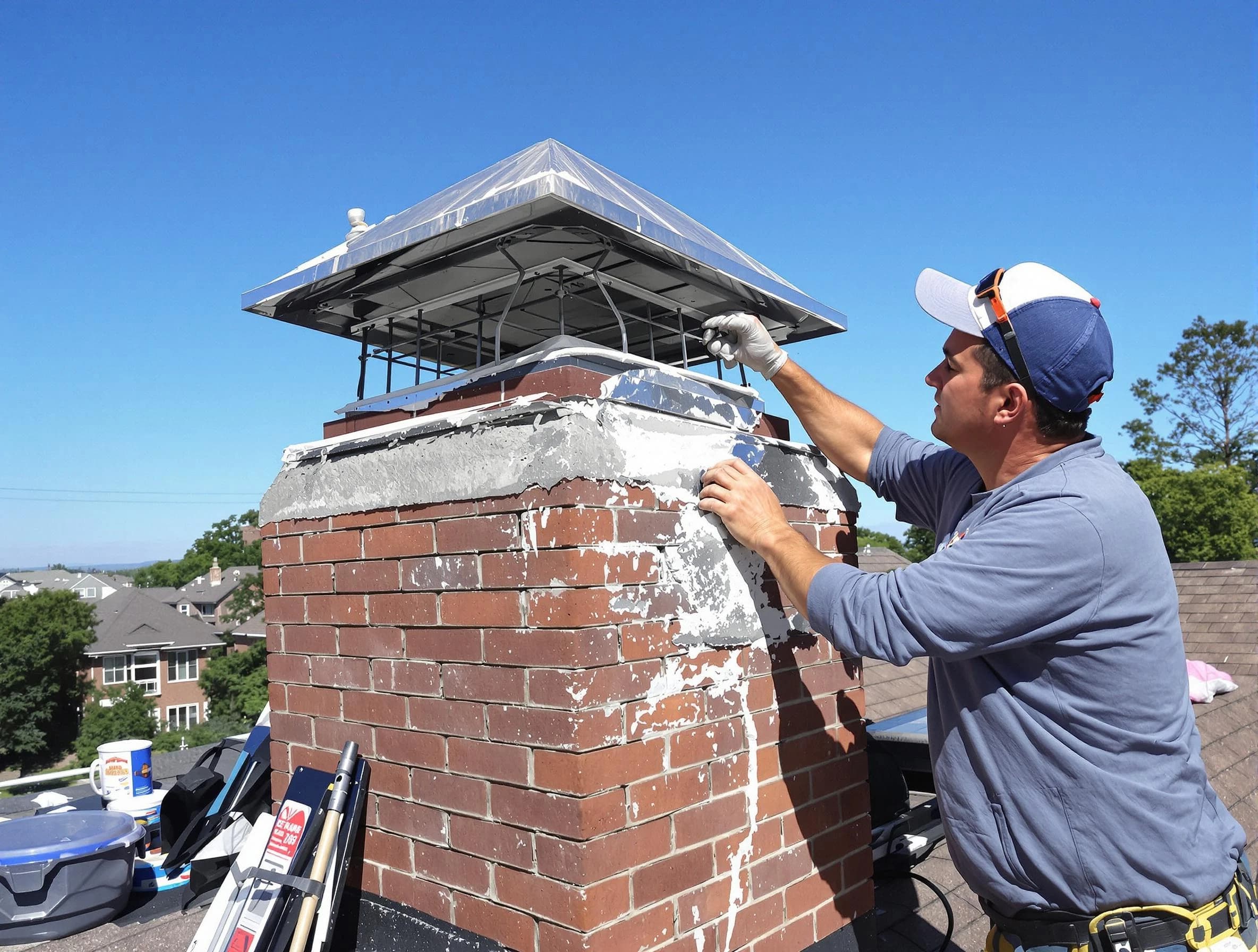 Chimney Crown Services service in Easton, MA